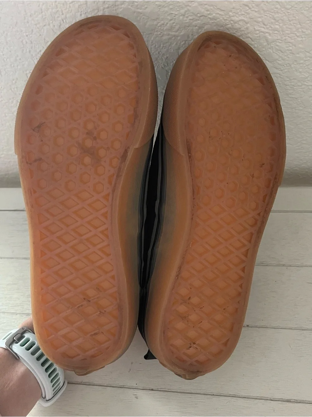 Vans Black Slip-On Sneakers with Gum Sole